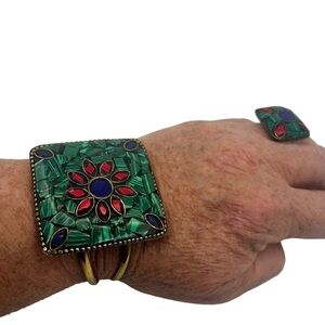 Slip On Bracelet with Adjustable Ring